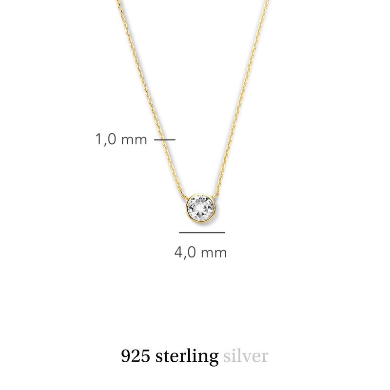 Violet Hamden Venus Collier en Argent 925 Sterling Plaqué Or avec Pierre de Naissance VH340010-MAR-zoom-