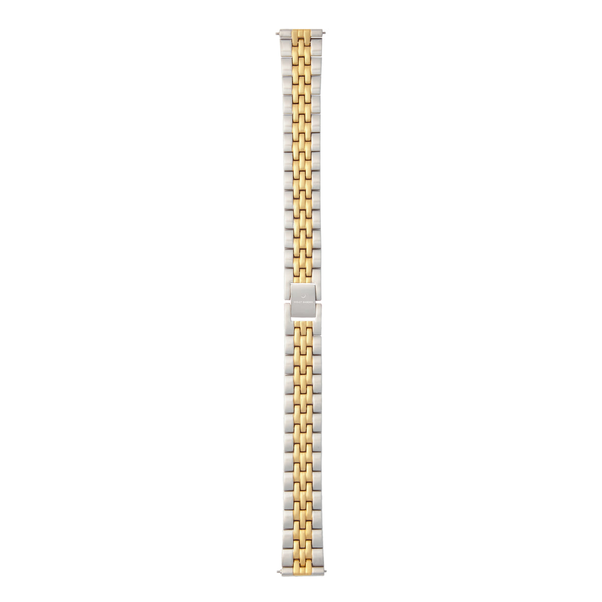 Violet Hamden Sunrise Gold Coloured and Silver Coloured Steel Watch strap (14 mm) VH43003