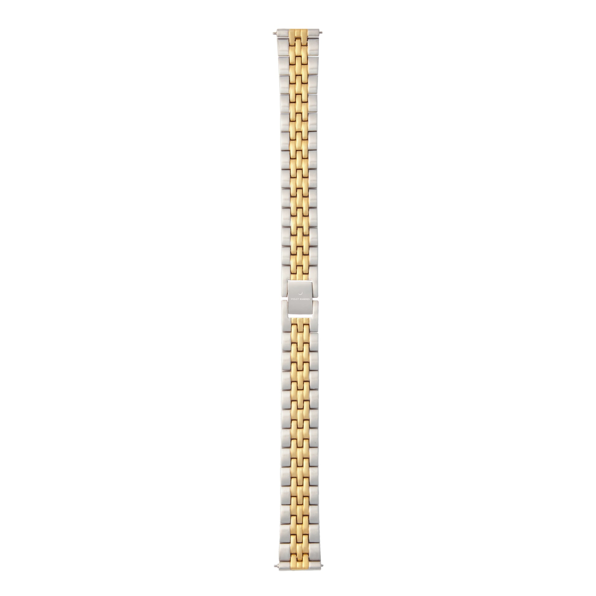 Violet Hamden Sunrise Gold Coloured and Silver Coloured Steel Watch strap (14 mm) VH43003