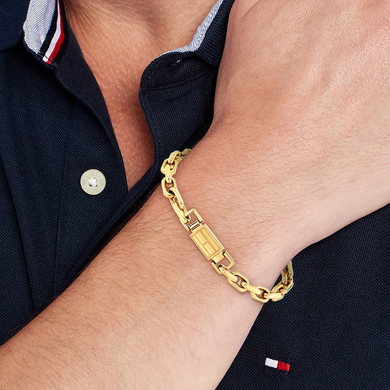 Tommy Hilfiger Acier Inoxydable Doré Homme Bracelet Chaîne TJ2790716-zoom-