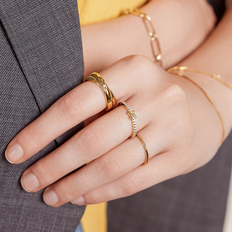 Ania Haie Ania Haie Dusk Divas 925 Sterling Silver Ring 2002-AH-R061-06G56-zoom-