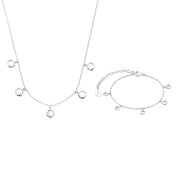 Violet Hamden Violet's Gift Coffret Collier et Bracelet en Argent 925 Sterling avec Lunes VH90059