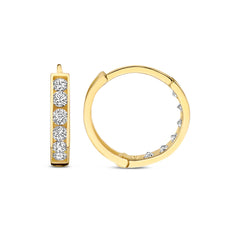 Beloro Jewels Monte Napoleone Stella 9 Karat Gold Hoop Earrings BO360067