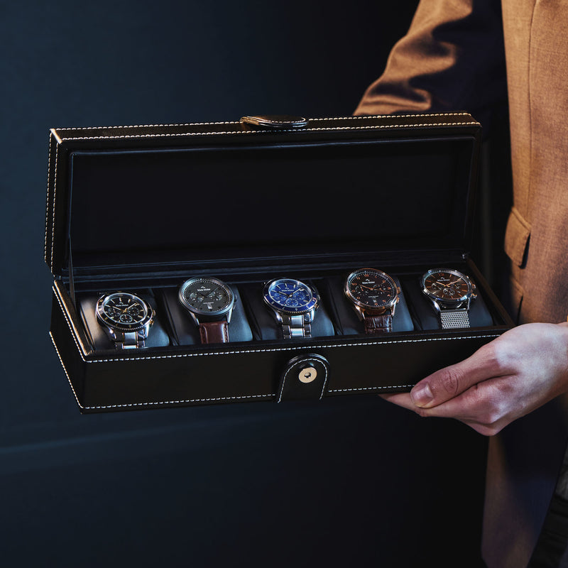 Mats Meier Mont Fort Hommes Boîte à Montres Noir MM-Watchbox-1907-zoom-