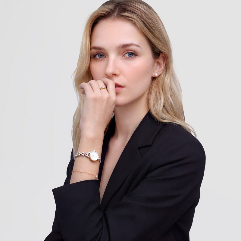 Daniel Wellington Petite Mini Arch 3-Link Bicolore Montre Femme DW00100923-zoom-