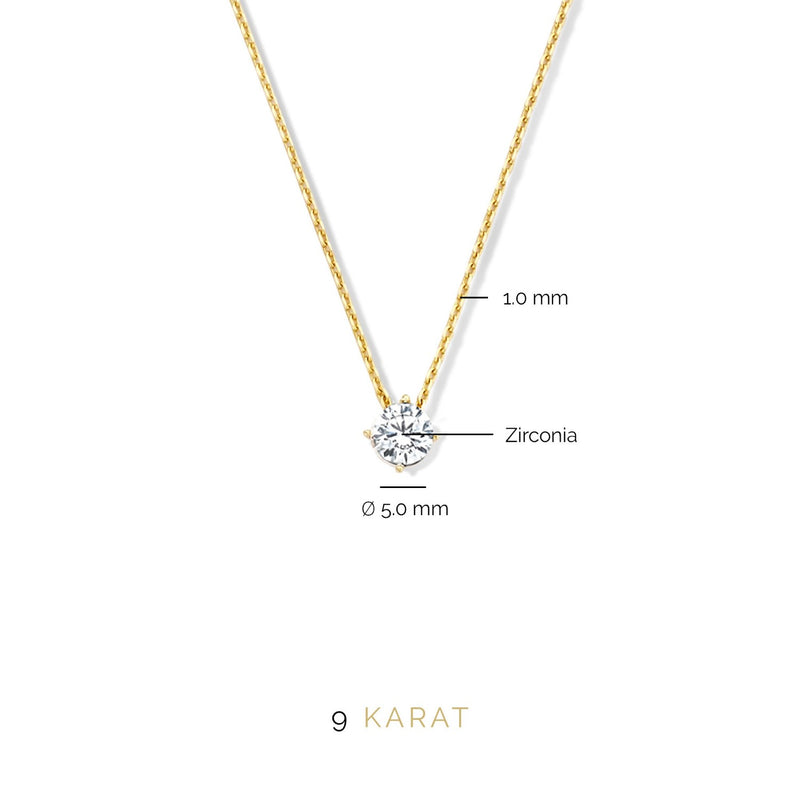 Beloro Jewels Regalo d'Amore ensemble cadeau collier et bracelet en or 9 carats avec pierres zirconium BO90048-zoom-