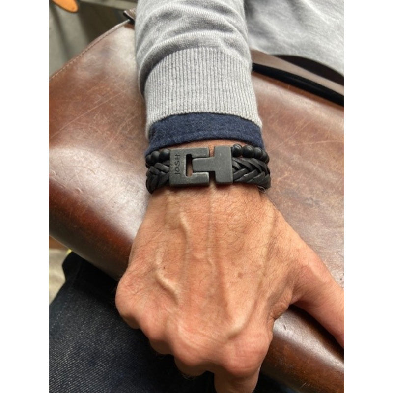 Josh Bracelet Noir 24993-BRA-VB/MATBLCK/L-zoom-