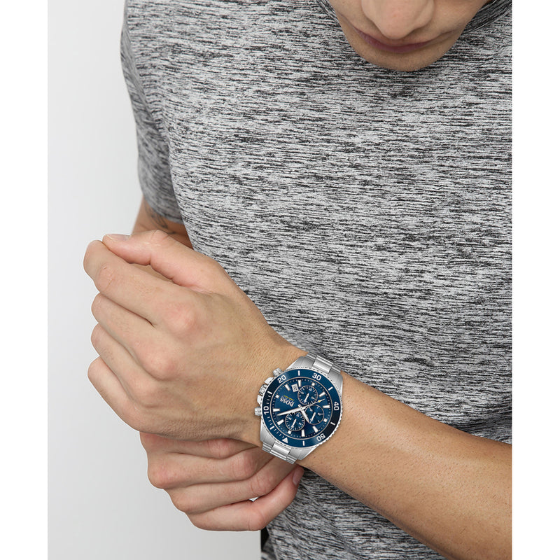 Hugo Boss BOSS Admiral Hommes Montre Argent HB1513907-zoom-