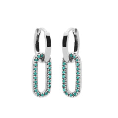 Karma Hoops Silver Hoop Earrings H187S-T