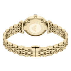 Emporio Armani Round Gold Dial Watch AR11766