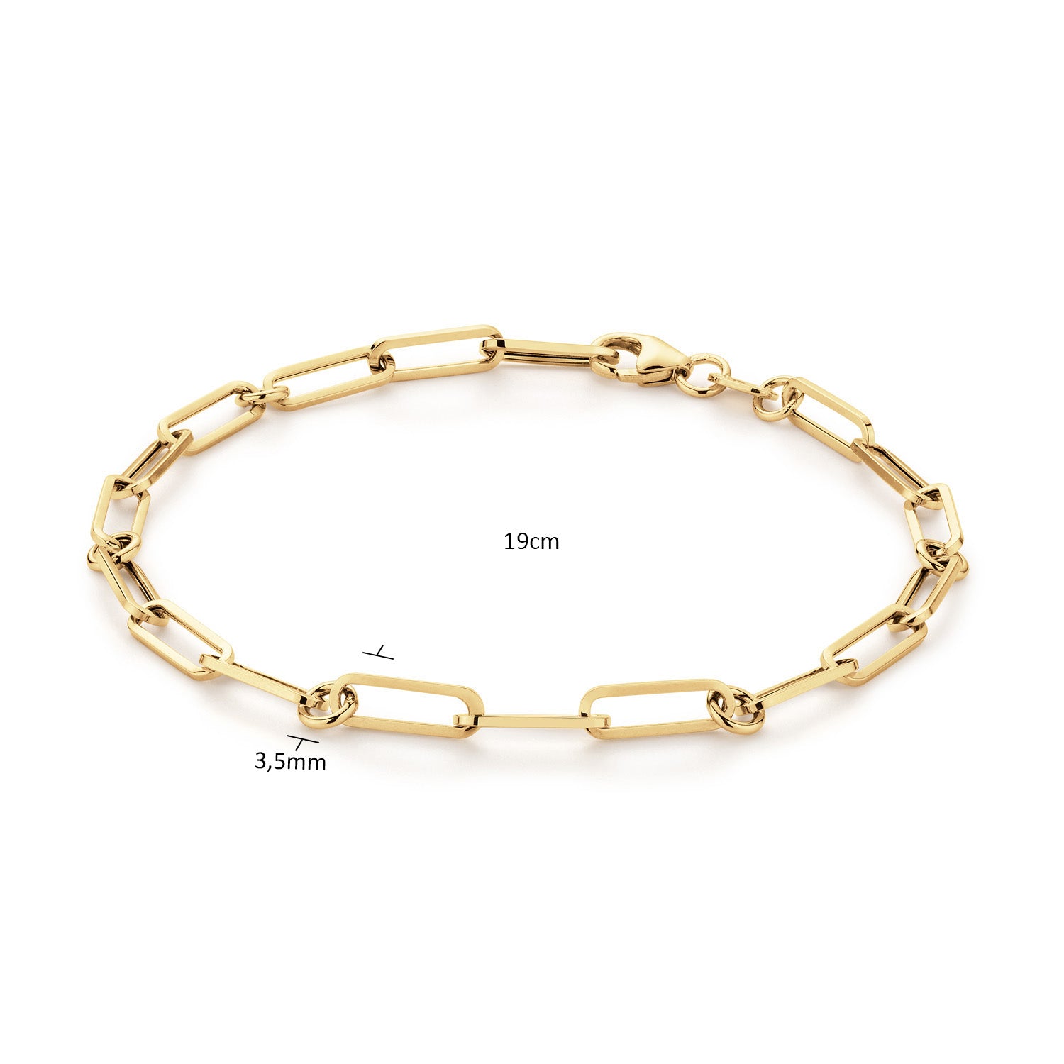 Jackie Gold Pirouette Boxlink 14 Karat Gold Bracelet 585 JKB25.503