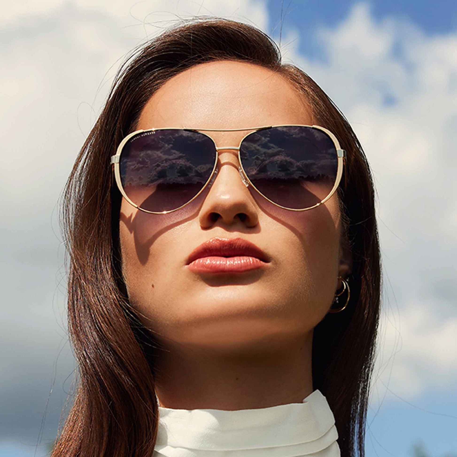 Isabel Bernard La Villette Ruby Gold-coloured Aviator Sunglasses IB400004-15-01