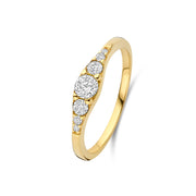 Isabel Bernard Rivoli Esme Bague Empilable en Or 14 Carats avec Pierres de Zirconium IB330110-52