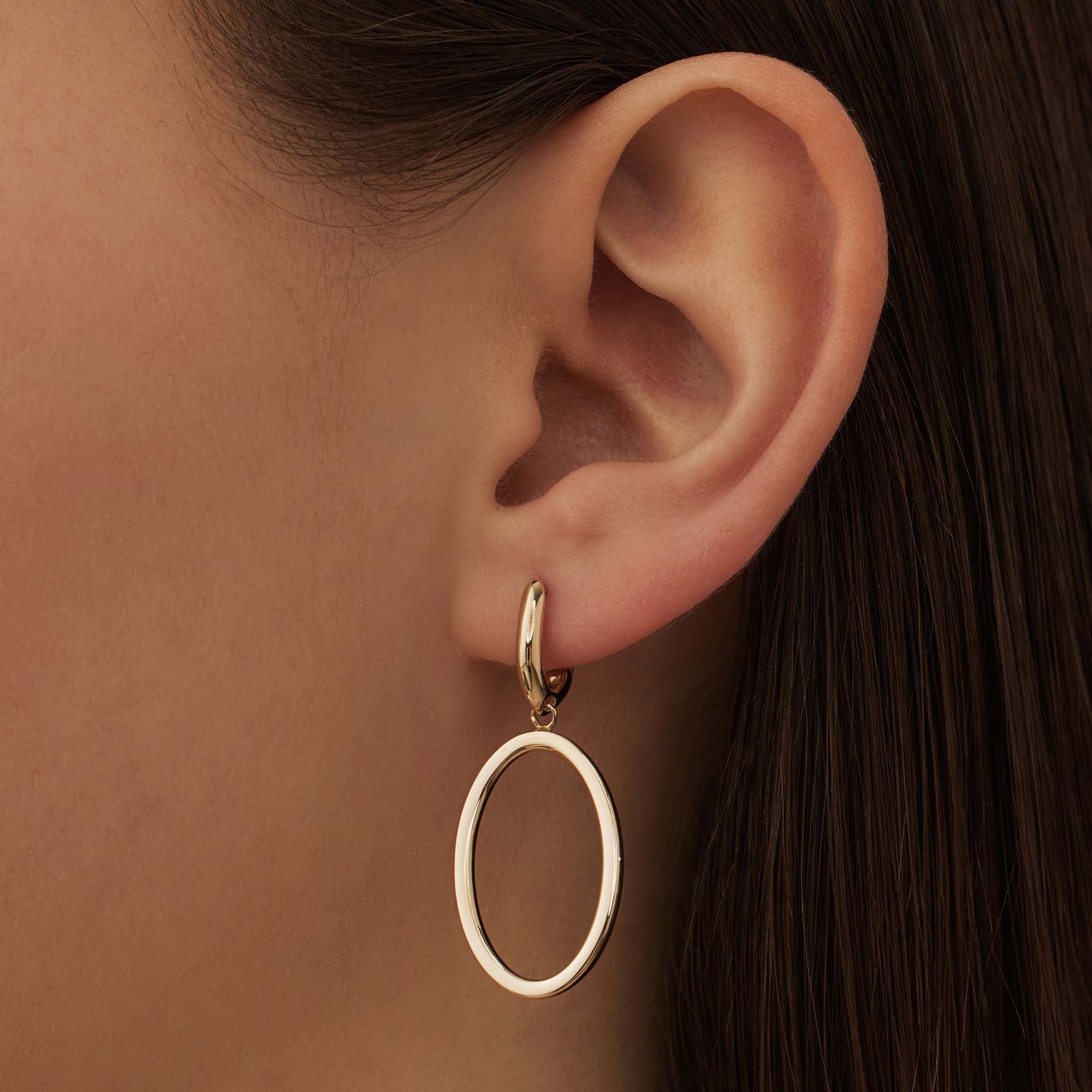 Isabel Bernard Aidee Annette 14 Carat Golden Schakel Drop earrings IB360236