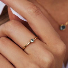 Violet Hamden Venus Goudkleurige Ring Met Geboortesteen VH330008APR-60