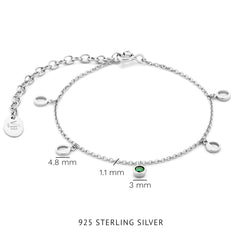 Violet Hamden Violet's Gift 925 Sterling Silver Bracelet and Ear Studs Giftset VH90061