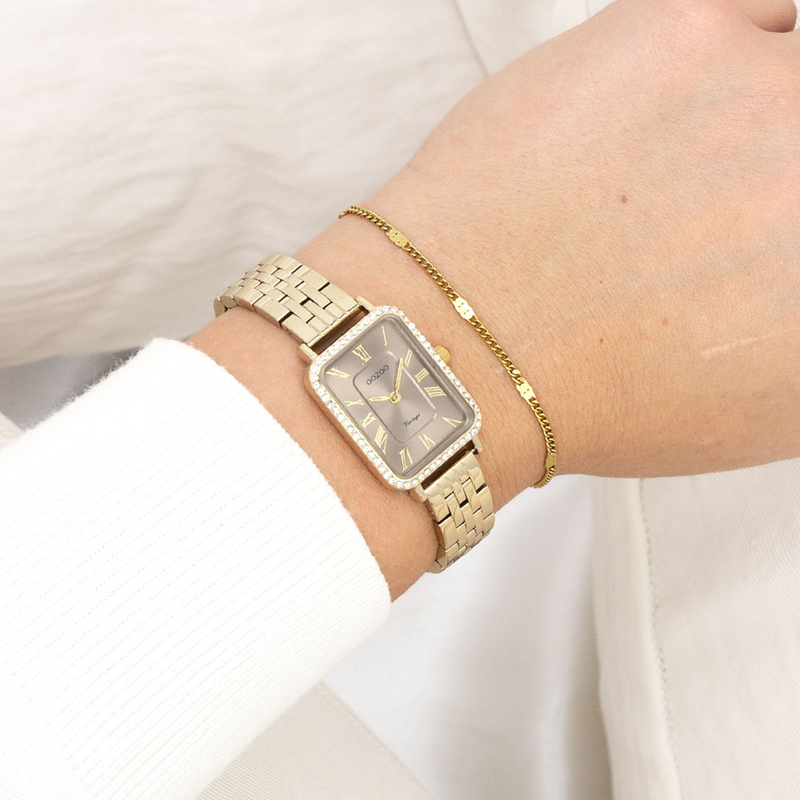 OOZOO Vintage Montre Femme Or et Taupe C20415-zoom-