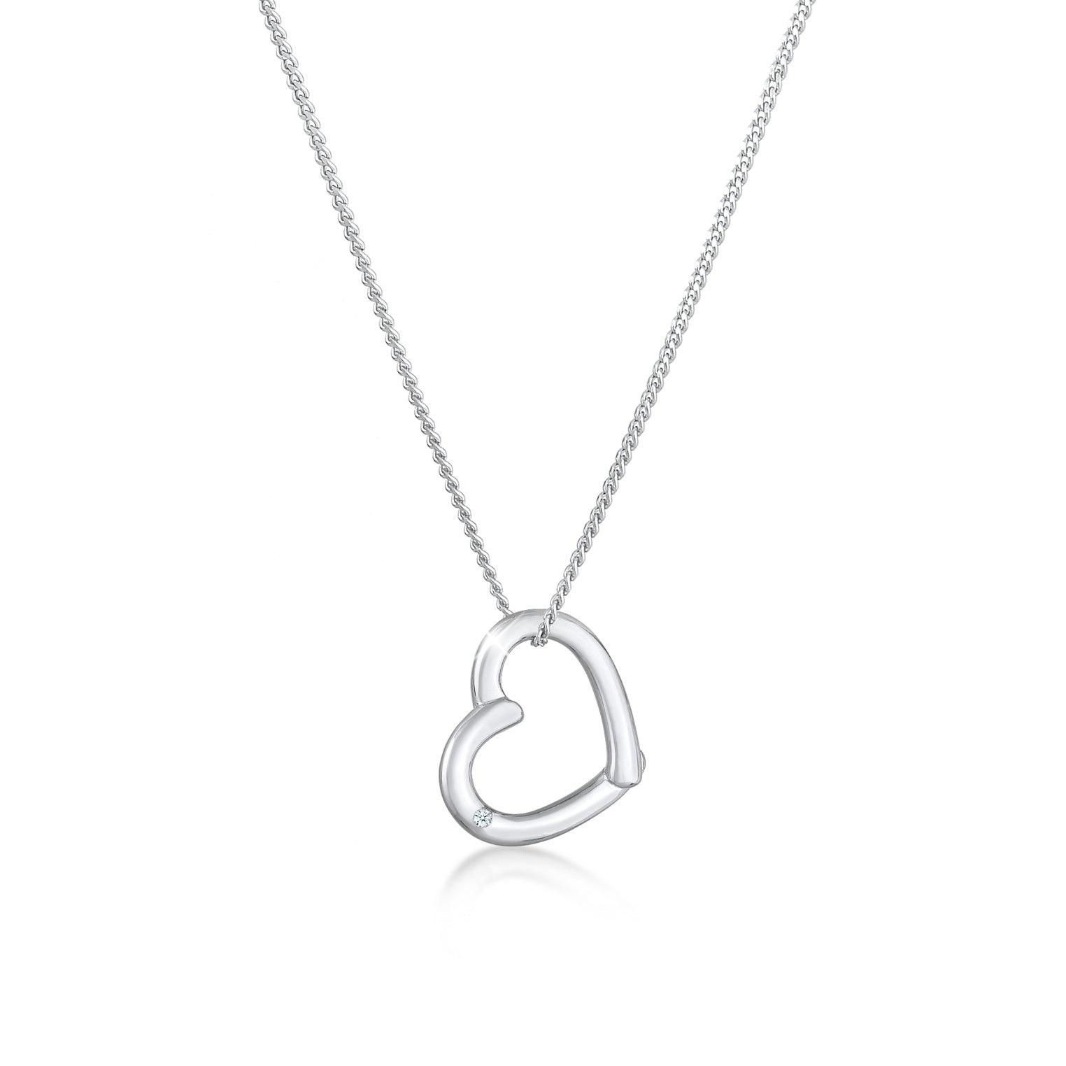 Elli 925 Sterling Silver Necklace with Diamond (0.015 ct) 2004-BF-0008007-001