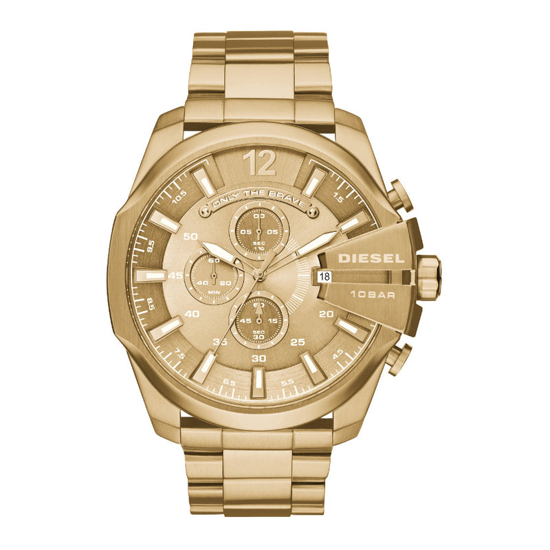 Diesel Mega Chief Hommes Montre Or DZ4360-zoom-