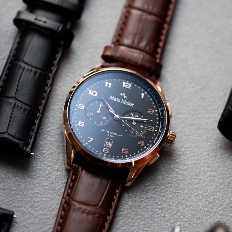Mats Meier Mont Vélan Hommes Montre Marron MM10001-zoom-