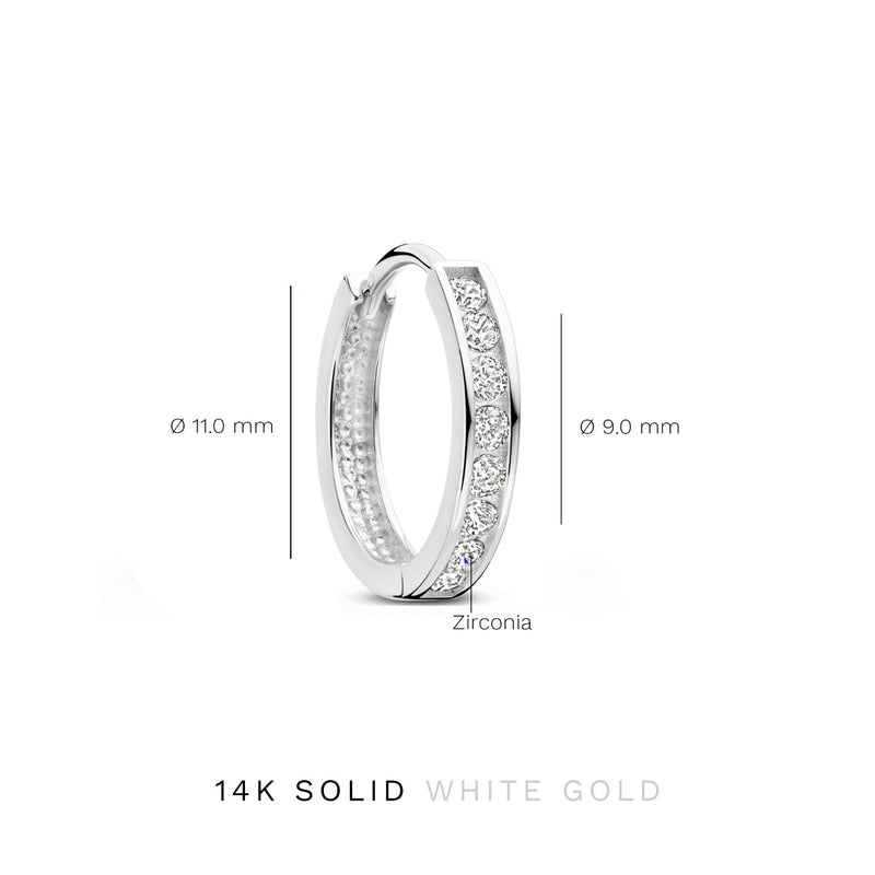 Isabel Bernard Saint Germain Femmes Créoles Or blanc 14 carats IB360094-zoom-