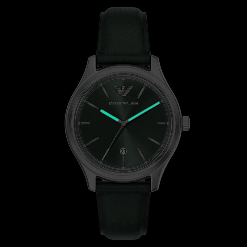 Emporio Armani Round Green Dial Watch AR11749-zoom-