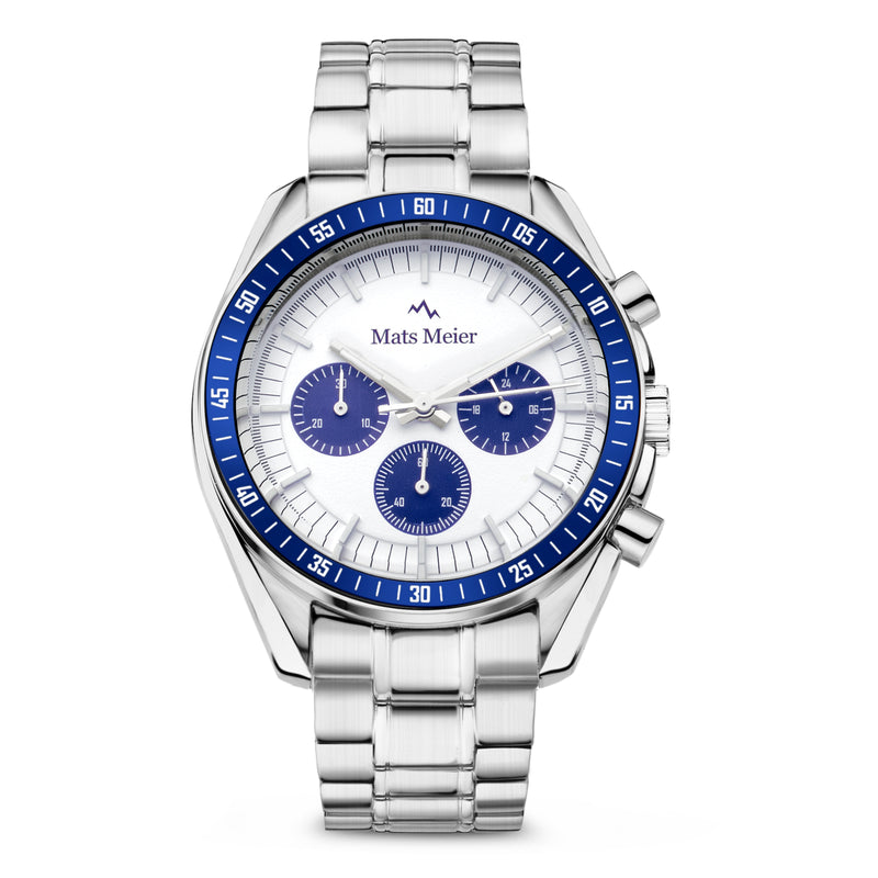 Mats Meier Arosa Racing Hommes Montre Argent MM50013-zoom-