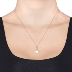 Elli 925 Sterling Silver Pearl Necklace with Pearl 2004-BF-0007988-001