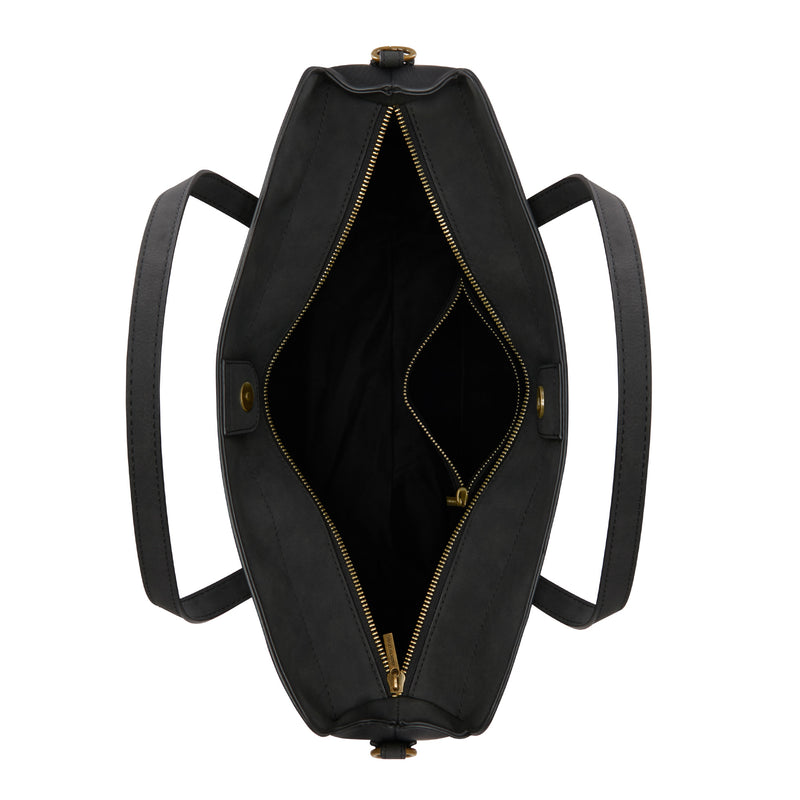 Violet Hamden Essential Bag Sac à Épaule Noir avec Compartiment pour Ordinateur Portable 13 pouces VH25034-zoom-