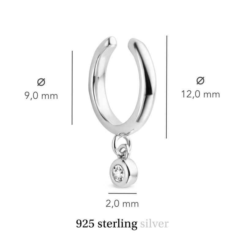 Violet Hamden Venus 925 Sterling Zilveren Ear Cuff Met Geboortesteen VH370001-JUN-zoom-