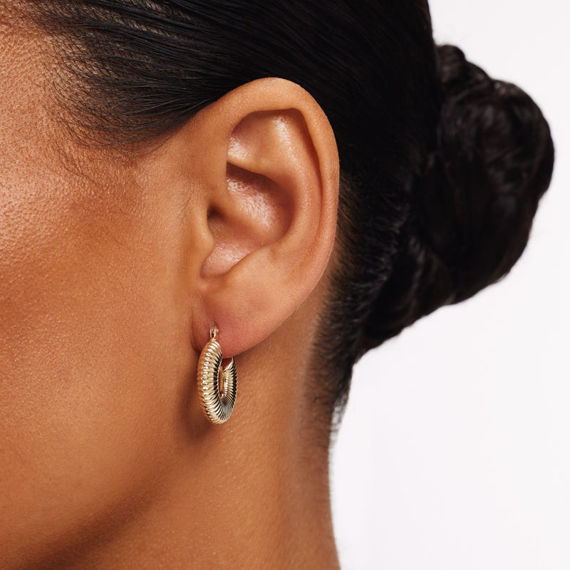 Isabel Bernard Rivoli Melissa boucles d’oreilles en or 14 carats IB360277-zoom-