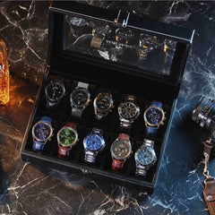 Mats Meier Mont Fort Black Watchbox voor 10 Watchs