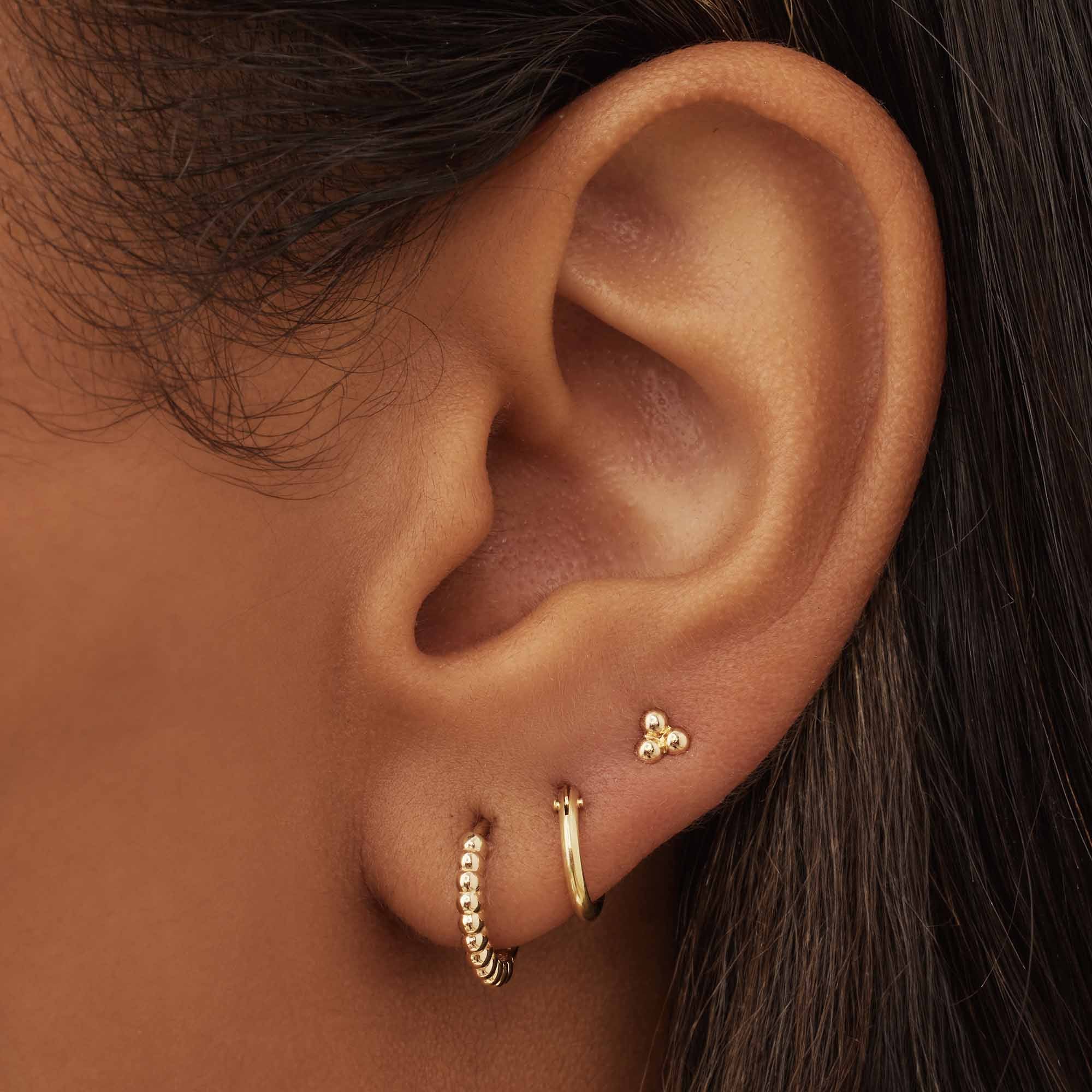 Isabel Bernard Rivoli Claire 14 Carat Golden Ear Studs IB360233