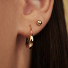 Isabel Bernard Rivoli Maryn 14 Carat Golden Hoop Earrings IB360203