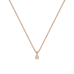Elli 925 Sterling Silver Solitaire Necklace with Diamond (0.03 ct) 2004-BF-0007979-001