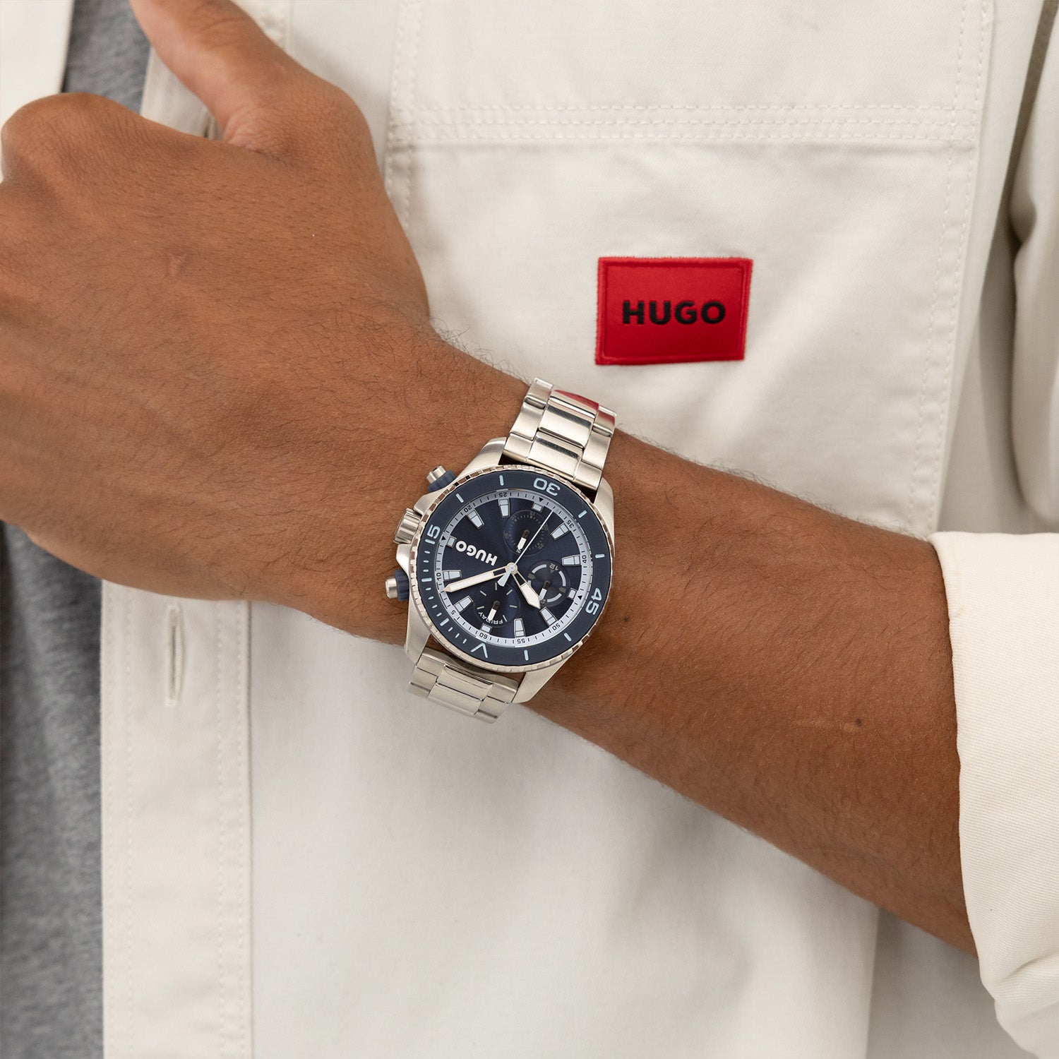Hugo Boss #DIVE Silver Men's Watch HU1530429
