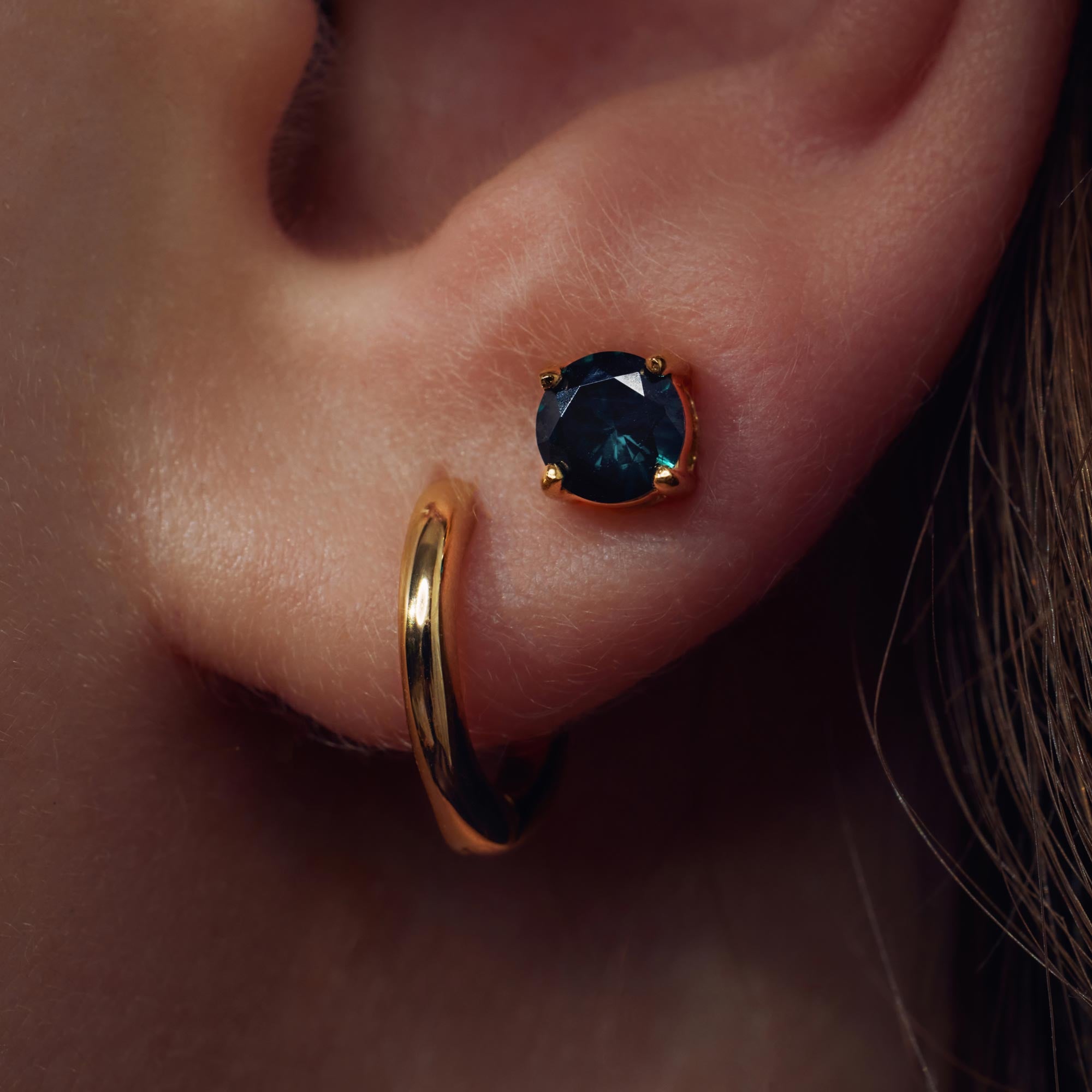 Parte Di Me Santa Maria della Base 925 sterling Silver gold plated Hoop Earrings PDM36060