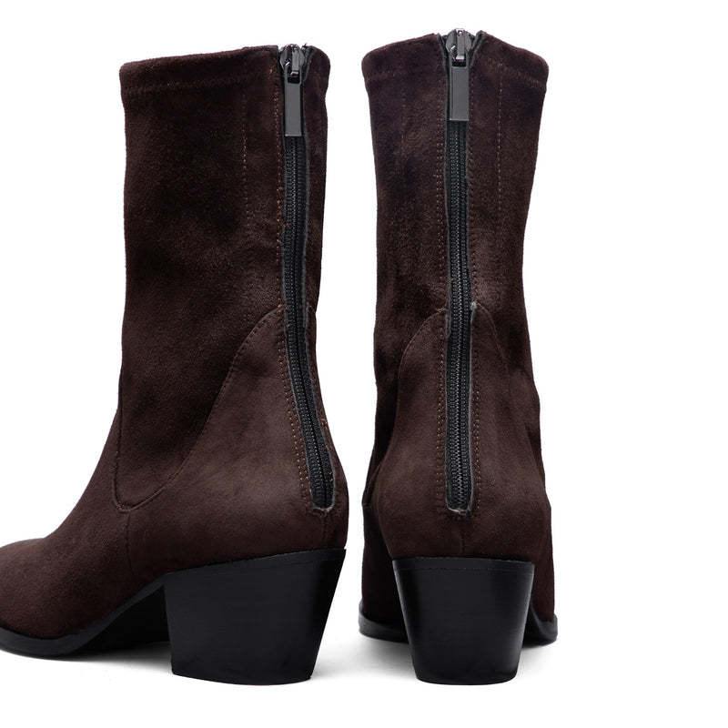 Isabel Bernard Vendôme Ines Bottines stretch brunes en daim IB53013-130-38-zoom-