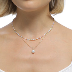 Elli 925 Sterling Silver Layered with Pearl 2004-BF-0008209-001