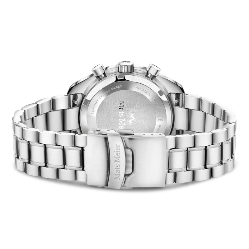 Mats Meier Arosa Racing Hommes Montre Argent MM50018-zoom-