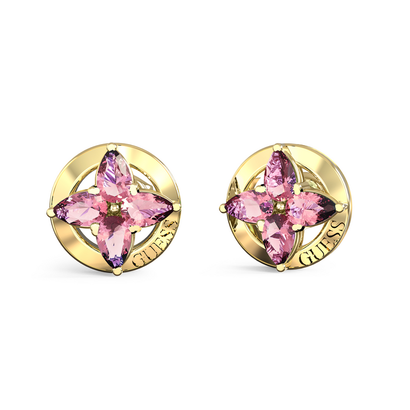 Guess Secret Garden Gold-coloured Earrings JUBE06040JWYGPKT-U-zoom-
