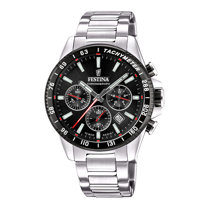 Festina Timeless Chrono Hommes Montre Argent F20560/6-zoom-