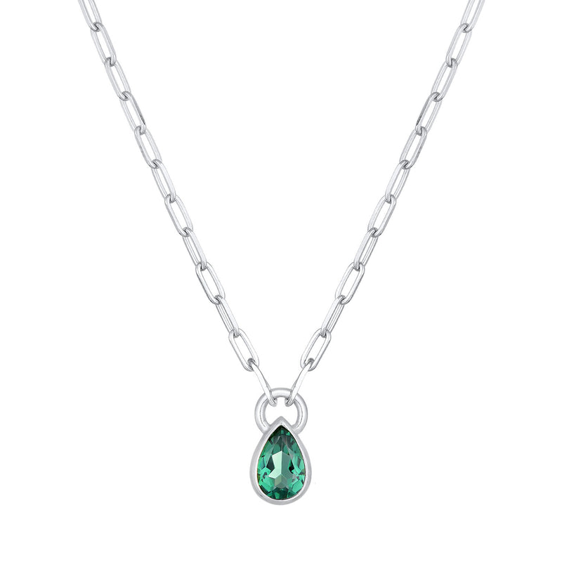 Elli 925 Sterling Silver Link Chain Necklace with Quartz 2004-BF-0007920-001-zoom-