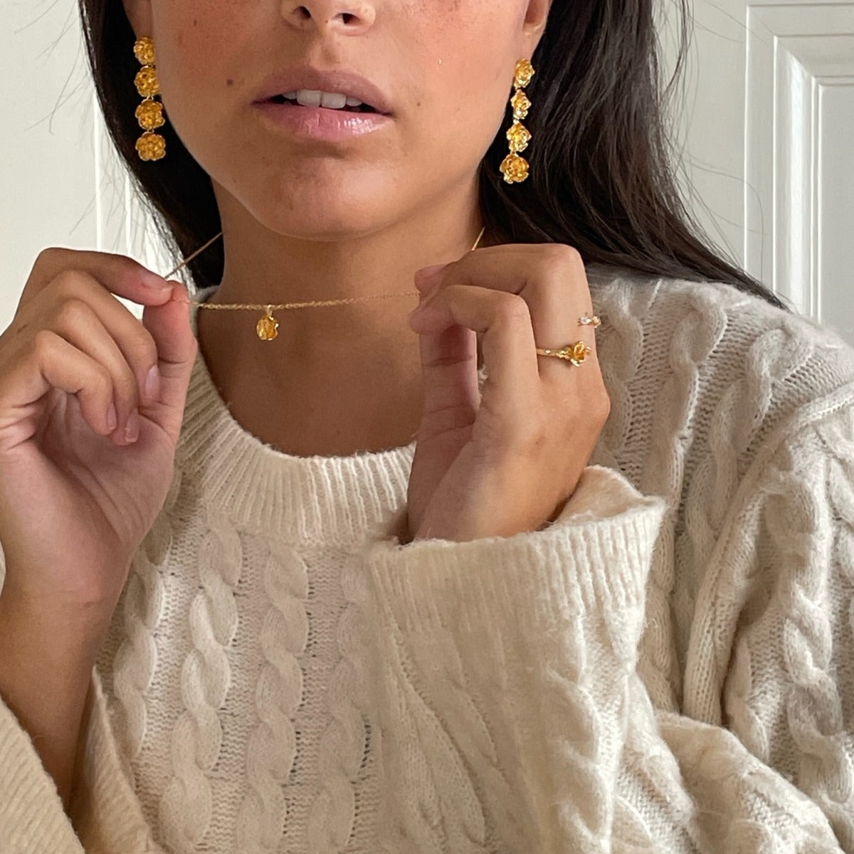 24Kae Gold Earrings 424108Y