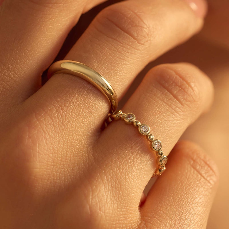 Beloro Jewels Bague Della Spiga Dôme en or 9 carats BO330040-54-zoom-