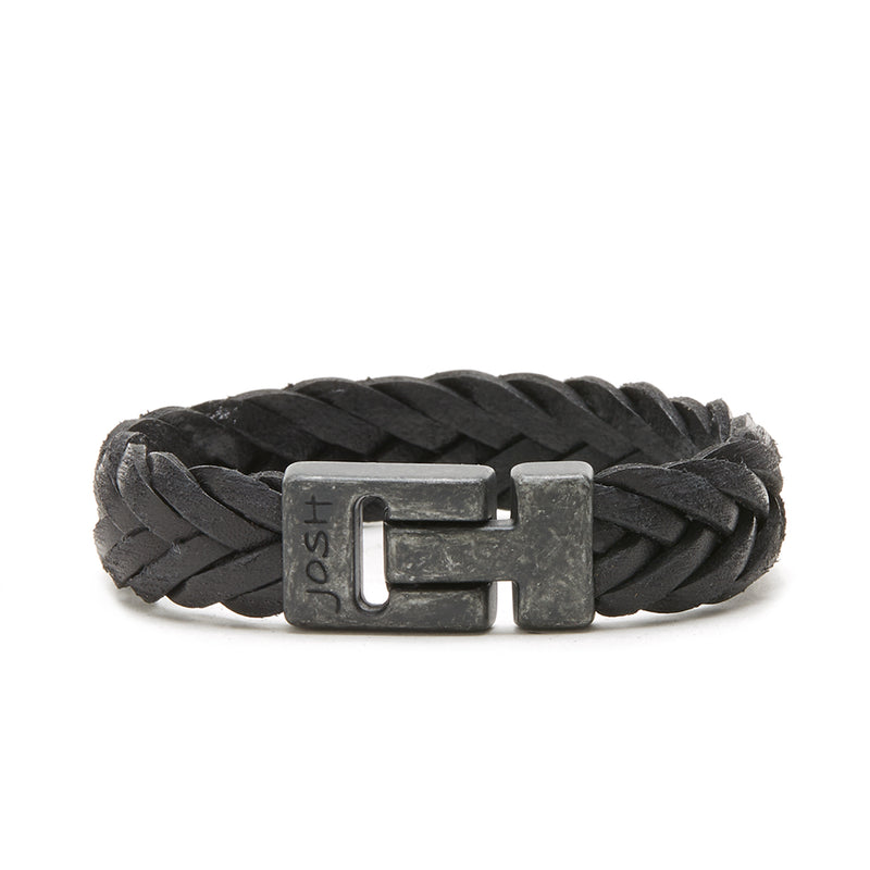 Josh Vintage Bracelet Noir 24832-BRA-VB/BLACK/L-zoom-