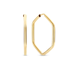 Beloro Jewels La Rinascente Francesca 9 carat gold Hoop Earrings BO360059