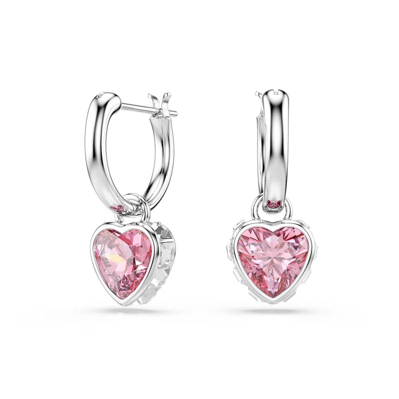 Swarovski Boucles d'oreilles Chroma argentées avec accents roses 5757814-zoom-
