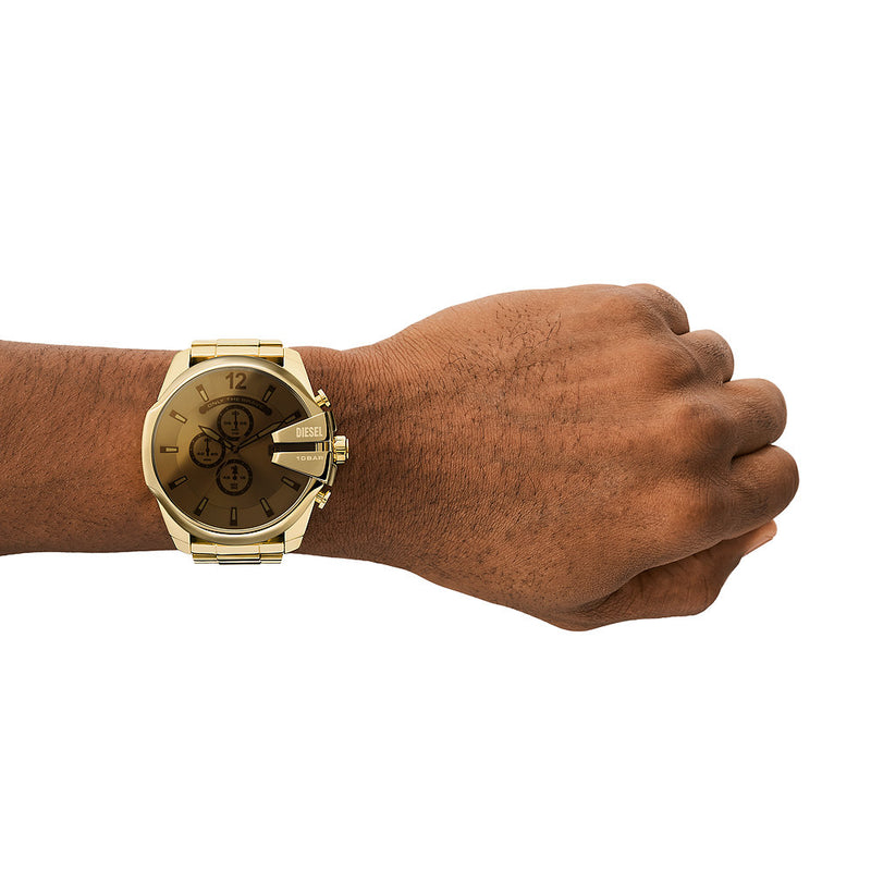 Diesel Mega Chief Hommes Montre Or DZ4662-zoom-