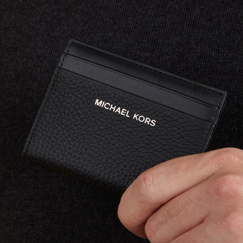 Michael Kors Hudson Hommes Portefeuille à Rabat Noir 39H3LHDF1L-001-zoom-